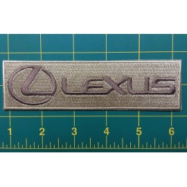 Lexus patch lexus patch 5.5" x 1.5" gold on gold heat seal iron on or sew on