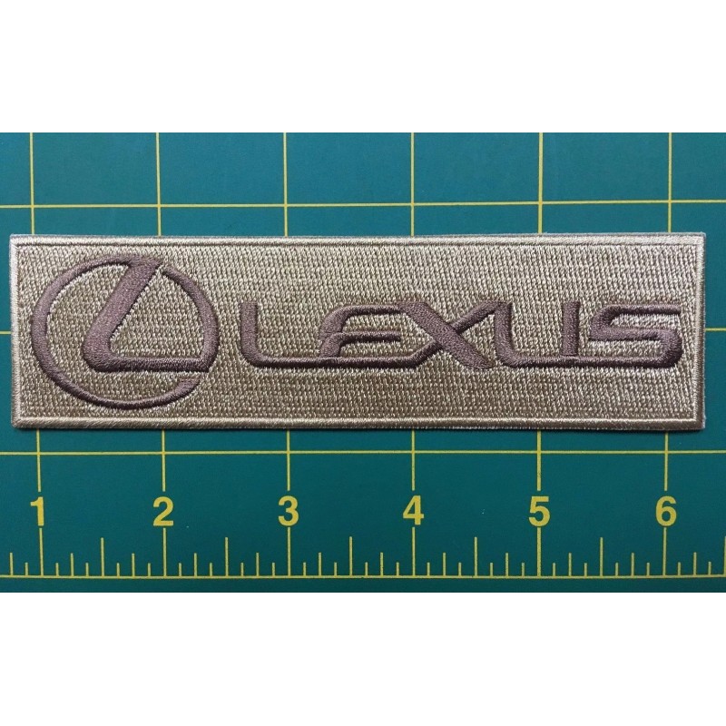 Lexus patch lexus patch 5.5" x 1.5" gold on gold