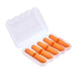 Kinbontop Foam Ear Plugs 35dB SNR (Insulation Value) Noise Reduction Hearing Protection Orange (5 Pairs)
