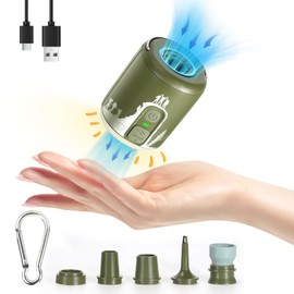 MIAOKE Portable Air Pump for Inflatables, Mini Camping Air Pump,Air Mattress Pump for Inflatables, Travel Vacuum Pump, Rechargeable Pump for Pool Floats Camping Mattress Swim Ring Vacuum Storage Bags