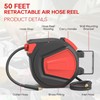 KUJOBUY 3/8 in. x 50 ft Retractable Air Hose Reel