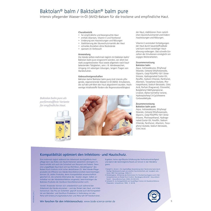 3 x 350 ml Baktolan balm Paul Hartmann AG