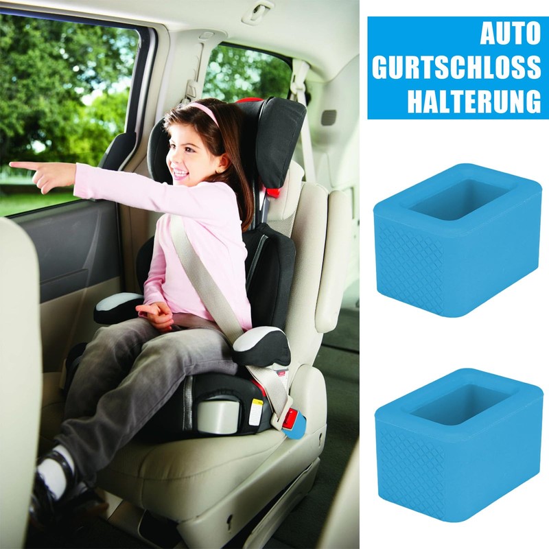 2 Stück Auto Gurtschloss Halterung, Sicherheitsgurt Halter für Einfaches Anschnallen,