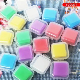 5D Diamond Arts Colorful Painting Mud Glue, 6 Counts/box DIY Diamond Embroidery Cross Stitch Mosaic Clay Tools Accessory, DIY Diamond Arts Colorful Painting Tool:_Deep Pink_6 Counts/box