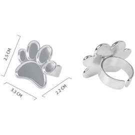 Silver Stainless Steel Mini Manicure Palette Wearable Metal Holder Palette Finger Ring Gel Polish Mixing Tray Nail Art Tools，Nail Art Polish (Silver, B1)