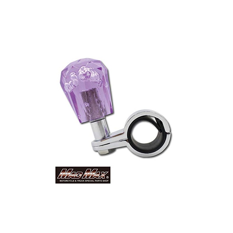 MADMAX MM75-S002-PU Handle Spinner, Diamond Cut, Foam, Purple