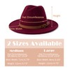 Lisianthus Men & Women Vintage Wide Brim Fedora Hat with