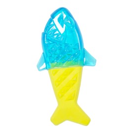 Rosewood Cooling outdoor dog toy, freezable teething shark for summer.,, Indigo Blue