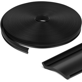 7/8" RV Trim Molding Insert, 100 FT Heavy Duty RV TPE Trim Molding Weather Stripping Exterior Replacement, Waterproof Screw Cover Corner for Camper Travel Trailer Boat Channel, Black