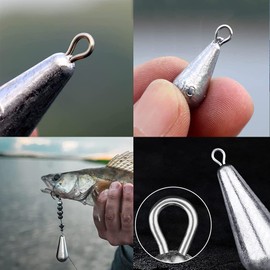 cailiya 20 Pieces Fishing Weights Kit, Shot Weights, Fishing Sinker, Pear Lead, Fishing Lead Sinker, Fishing Drop Shot Lead Set for Outdoor Fishing Tackle (30 g)