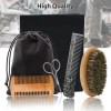 Set De Cepillos Para Barba Brush Beard Steel Care Peine