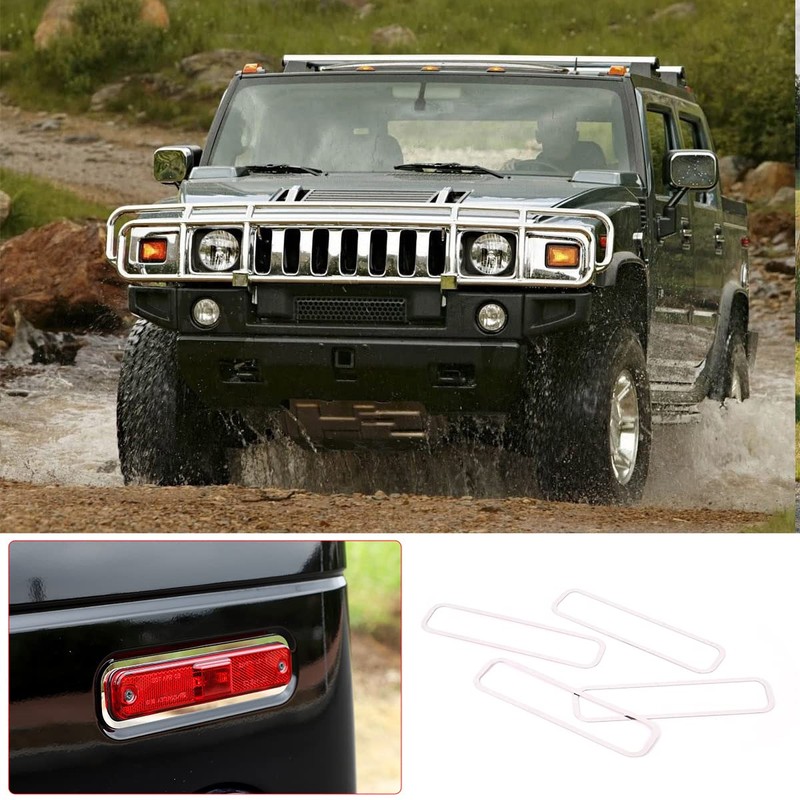 Side Marker Light Cover Compatible with Hummer H2 2003-2009, Side