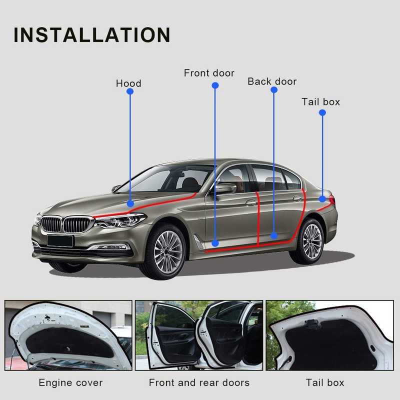 LEADTOPS Car Door Edge Guards, 32.8FT 10M U Shape Moulding