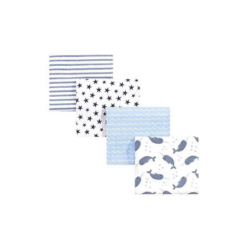 Hudson Baby Unisex Baby Cotton Flannel Receiving Blankets Bundle Set,