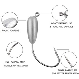 Fishing Jig Head Hooks, 8/16pcs Fishing Swimbait Jig Hooks for Bass, Water-Drop Saltwater Freshwater Fishing Jigs