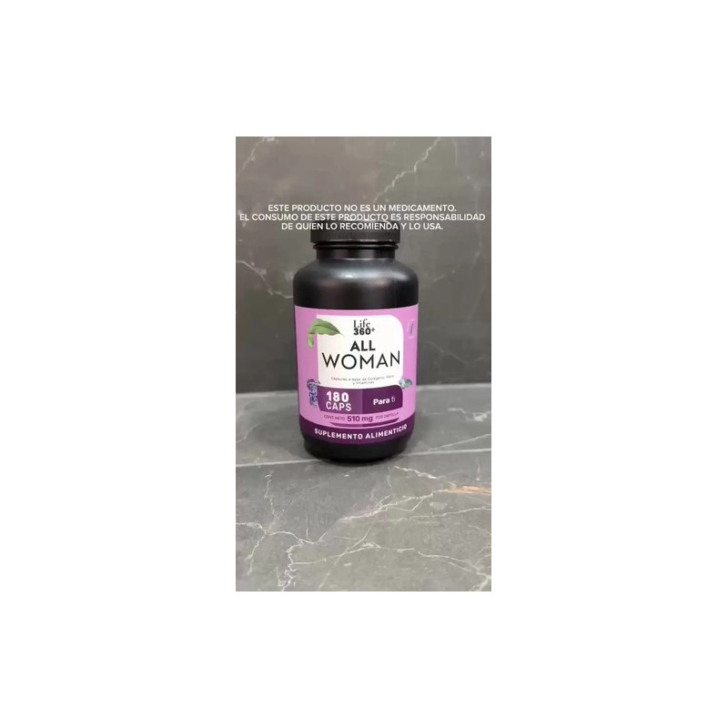 Multivitamínico Mujer 360 Cápsulas Sabor Suplemento Alimenticio Life360