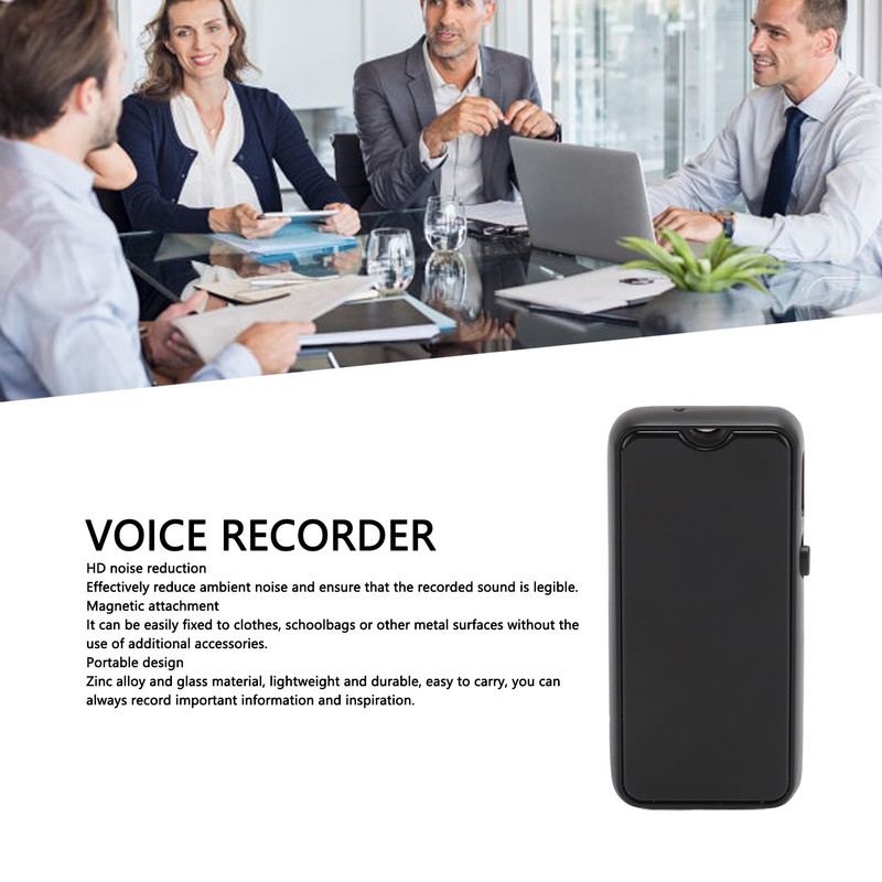 Digital Voice Recorder Portable Magnetic MP3 Player Recorder 200mAh Noise