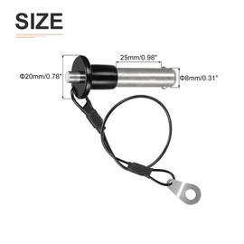 DTGN 10mm x 25mm (DxL) Quick Release Pin Components for Quick Connection, 304 Stainless Steel Grips with Wire, Push Button Ball Lock Pin, Silver Tone