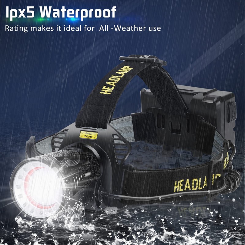 Aikertec Headlamp Rechargeable, Super Bright Headlamp for Adults with Motion
