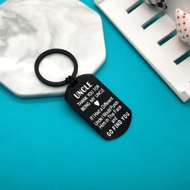 Uncle Keyring Christmas Birthday Gifts for Uncle Thank You for Being My Uncle Keyring Thanksgiving Day Father’s Day Gift Uncle Gifts from Niece or Nephew