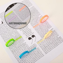 10 Rolls Highlighter Tape Removable Transparent Colorful Marking Sticker Neon Fluorescent Strips for Home Office School Supplies for College Students Back to School Supplies (0.6 x 50 cm, 10 Color)