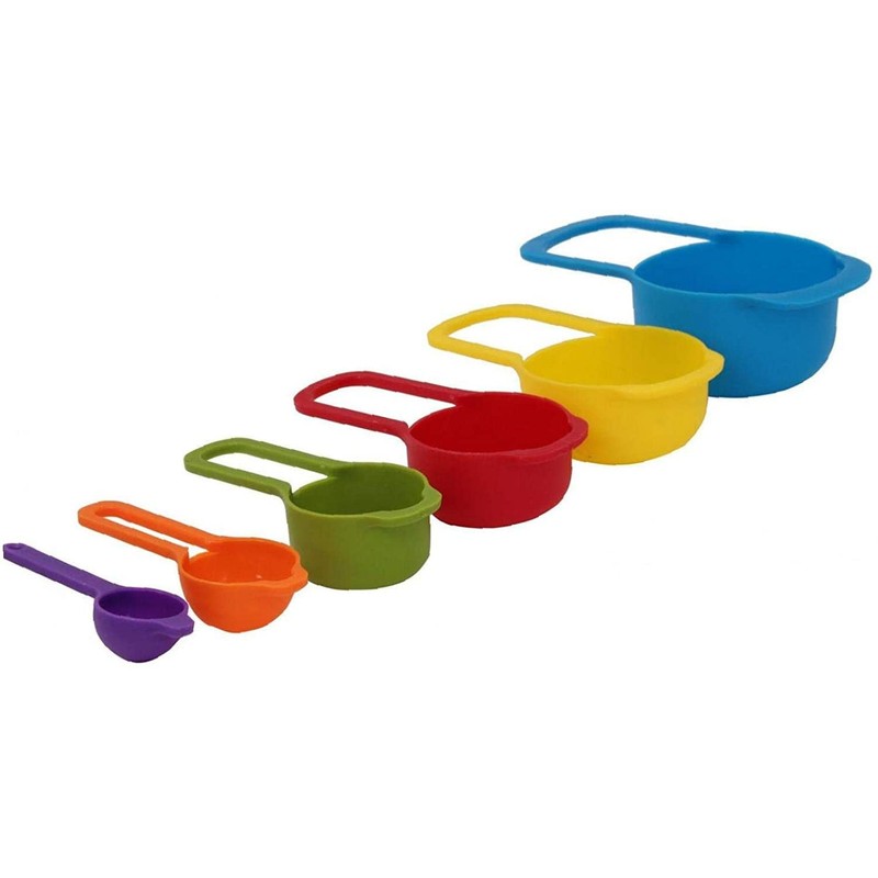 Buy-Simplicity® 6Pcs Rainbow Measuring Spoon Set,Stackable Combination Measuring Cup Tools,