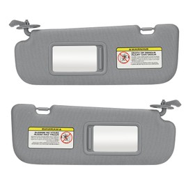Pair of Left and Right Side Beige Sun Visor Fit for Hyundai Elantra 2011-2015, Sunvisor Replacement for 852103X000TX 852203X000TX, with Makeup Mirror and with Light
