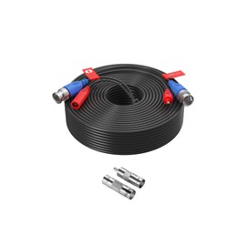 ZOSI 100ft(30M) CCTV Video Power Cables 4K 8MP 5MP 3MP 2MP 1080P 720P All-in-One,BNC Extension Security Wire Cord for Video Surveillance Camera DVR System with BNC RCA Connector, Black