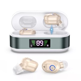 K&FCOPTEE ITE Digital Hearing Aids For Adults Adjustable Rechargeable Hearing Amplifiers