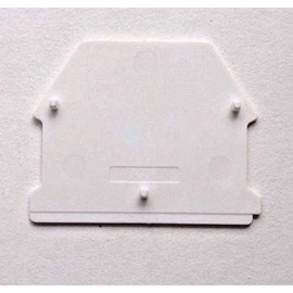Dinkle DK4NC-WE DIN Rail Terminal Block End Cover for DK4N-WE White, Pack of 50