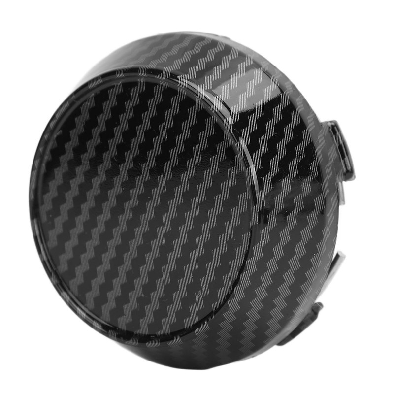 4 Pcs 60mm Wheel Center Caps Carbon Fiber Style Tyre