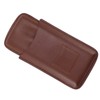 Leather Cigar Case Portable 3 Finger Cigar Humidor Carrying Case