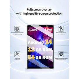 Screen Protector for Topsand Tablet for Adults 8 inch, Android 14 Tablet with GPS Built in,Anti-Scratch 9H Hardness Touch Sensitive 2.5D Rounded Edges Bubble Free Easy to Install,2 Pack.