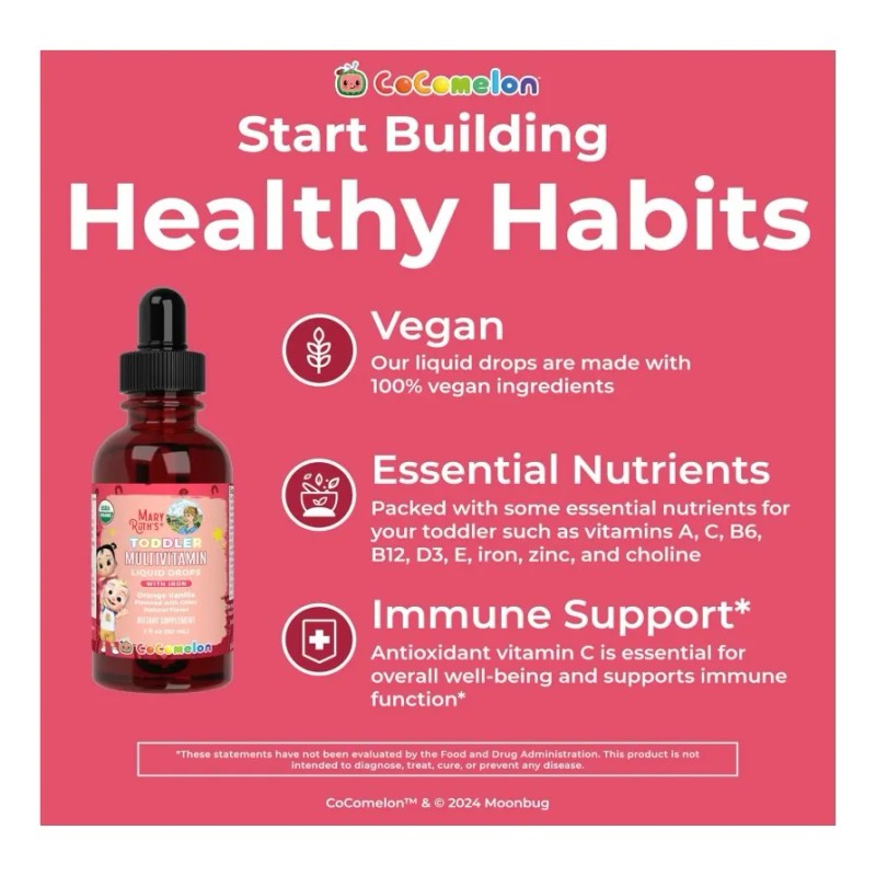 Gotas Niños Vitaminas Hierro Crecimiento Sano Y Energía 30ml Vainilla