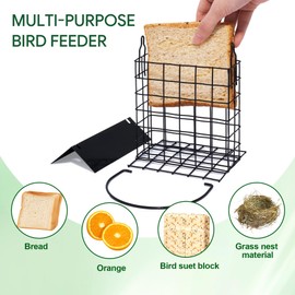 ENFANTRY Bird Suet Feeders for Outdoors, Suet Feeder for Outside Hanging, Weatherproof Bird Suet Cage for Wild Birds Woodpecker, Suet Cage for Outdoor Garden