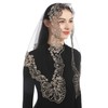 Bozidol Church Mantilla Catholic Veil: Holy Spirit Cross Dove Embroidered