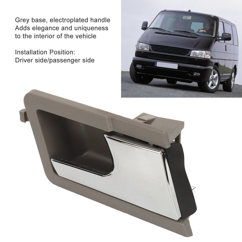 Auto Interior Door Handle Gray Base Plated Inside Pull Door