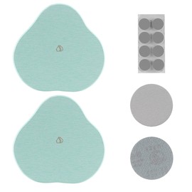 Navaris Diatomaceous Earth Tray Small Set - Trays for Kitchen Soap Bathroom Sink - Water Absorbent Diatomite Pads - Stone Coaster Quick Dry - Mint Green