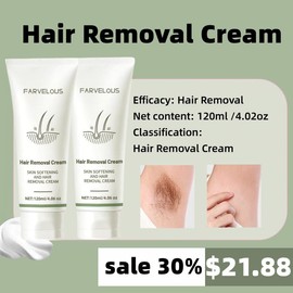 FARVELOUS All Skin Types Hair Removal Cream for Women & Men Painless Bikini Hair Removal Gel Hair Removal:_Two（240ml）