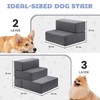 Foldable 18 Inch Wide 3 Step Wide Dog Stairs for