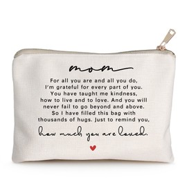 Thank You Gift for Mom, Gifts for Mother, Makeup Bag, Gifts for Mom from Daughter, Cosmetic Bag Gifts for Mom, Mom Appreciation Gift, Send Love to Mom