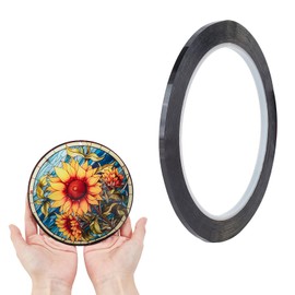 NICENEEDED Stained Glass Faux Lead Lines, Black PET Stained Glass Lead Lines Gallery Decals Stained Glass Lead Lines Stickers, Stained Glass Supplies for Home Glass Room