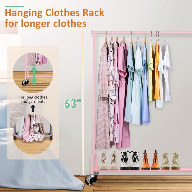 SLEEPING LAMB Heavy Duty Clothing Racks for Hanging Clothes Rack,