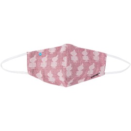Moomin 39601206 Women's Gauze Mask, Soft Gauze Mask with Defense Filter, Small Size, 1 Piece, red