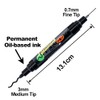 TRANSON Black and White Dual-tip Permanent Paint Markers Oil Based