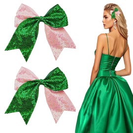 YWAOAIJD 2pcs Witch Hair Accessories for Women, wicked merch with Glitter Pink Green wicked gifts for girls