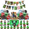 Gaming Birthday Party Decorations Supplies Include Happy Birthday Banners, Cupcake