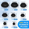 135 PCS Rubber Plugs for Round Holes, Anglecai 8 Size