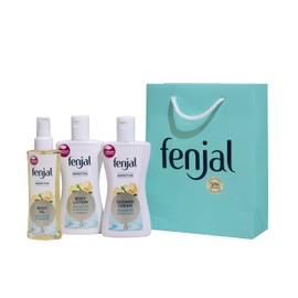 Fenjal Sensitive Hydration Hero's Gift Set |Shower Cream - 200ml | Body Lotion - 200ml| Body Oil - 200ml |Perfect Blend of Fresh Lily and Apple Jasmine with Sparkling freshness of Lemon |
