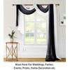 ShinyBeauty Wedding Arch Draping Fabric - Black & White 2